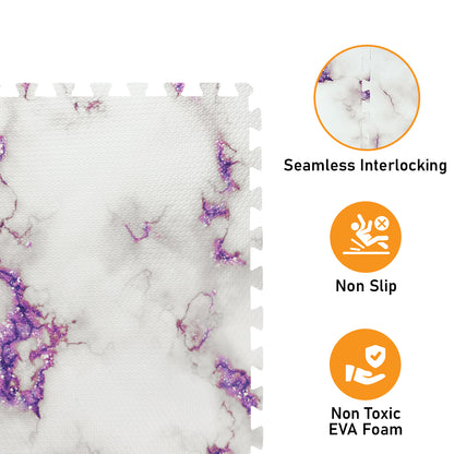 purple marble foam floor tiles