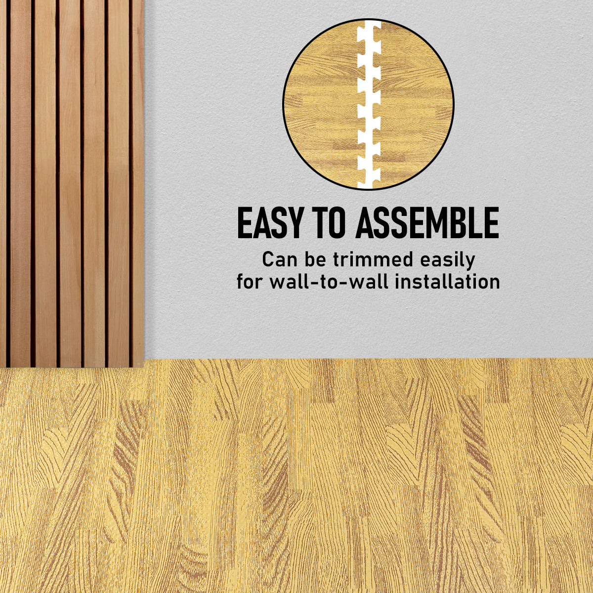 Medium Oak Foam Floor Tiles - Unboxed