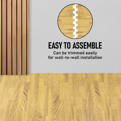 Medium Oak Foam Floor Tiles - Unboxed