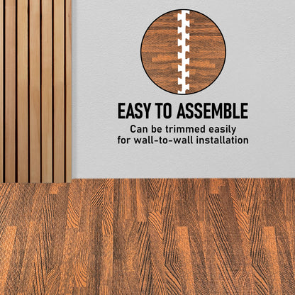 Dark Oak Foam Floor Tiles - Unboxed