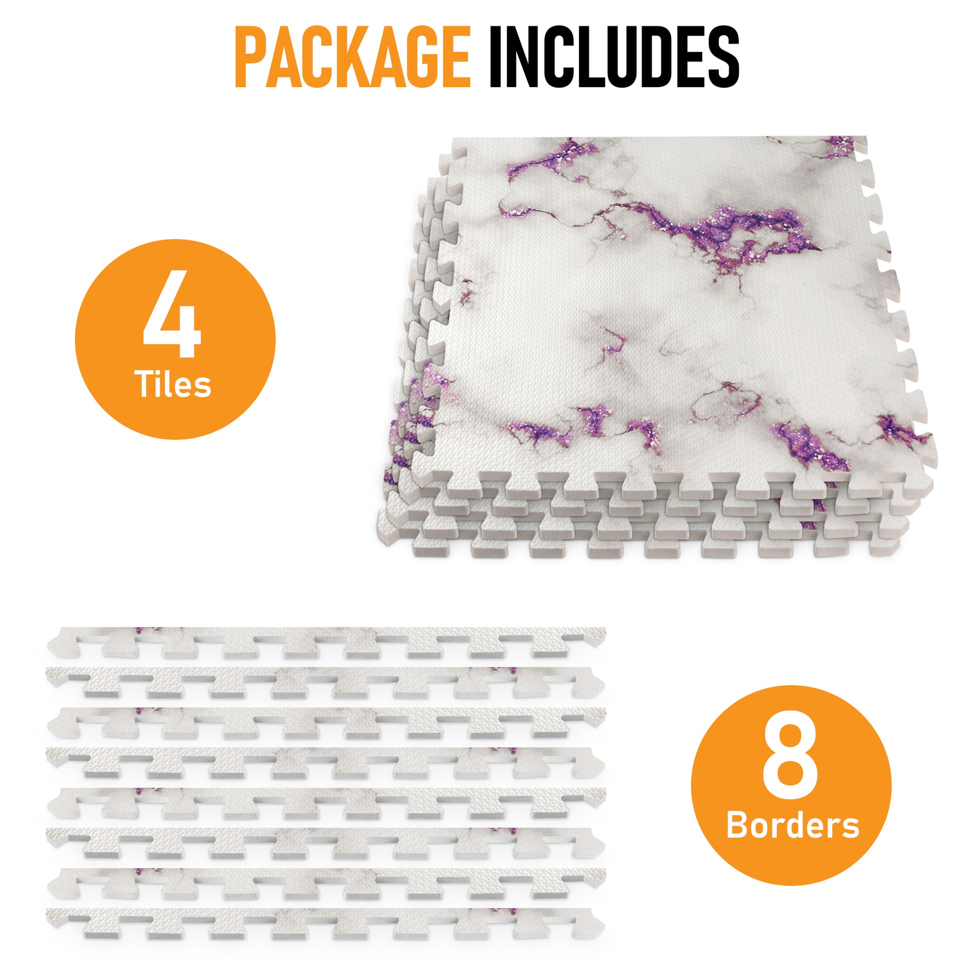 purple marble foam floor tiles