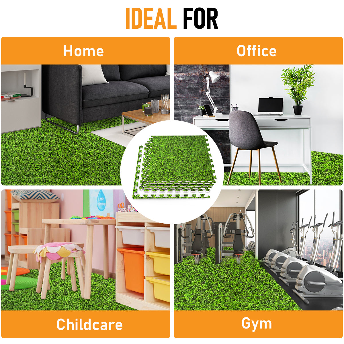 grass design foam floor tiles