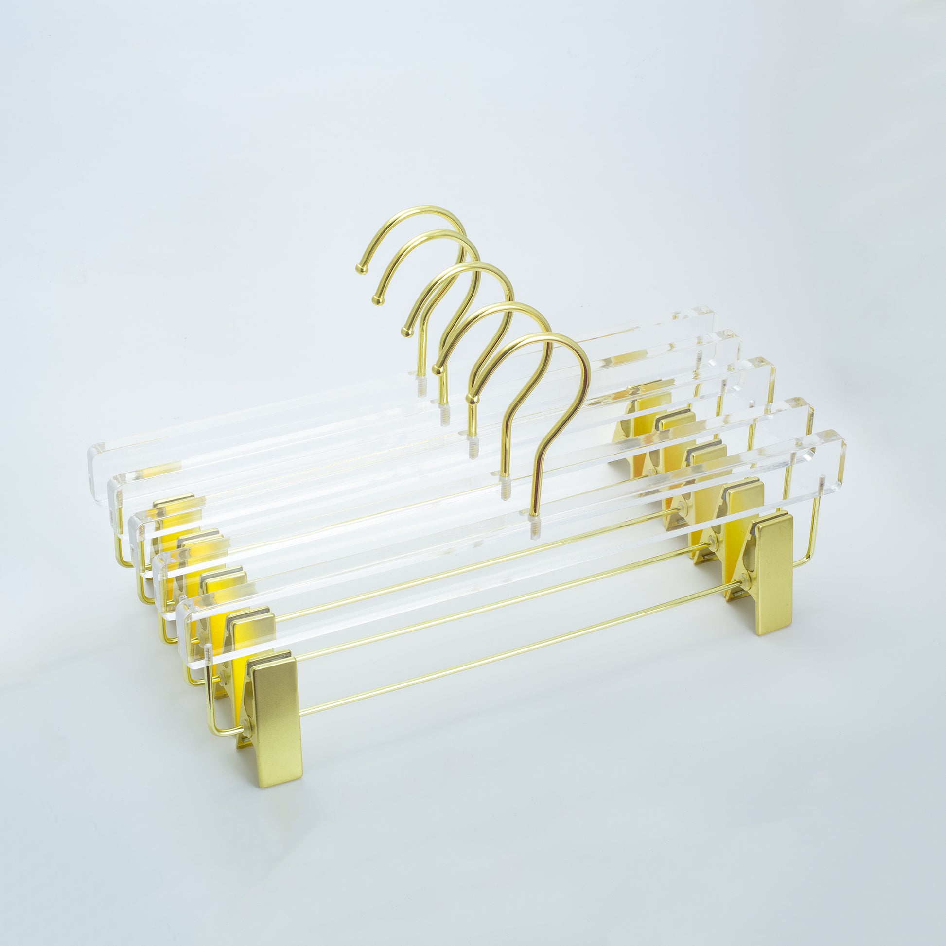 Acrylic Skirt & Pant Hanger with Bar & Clip