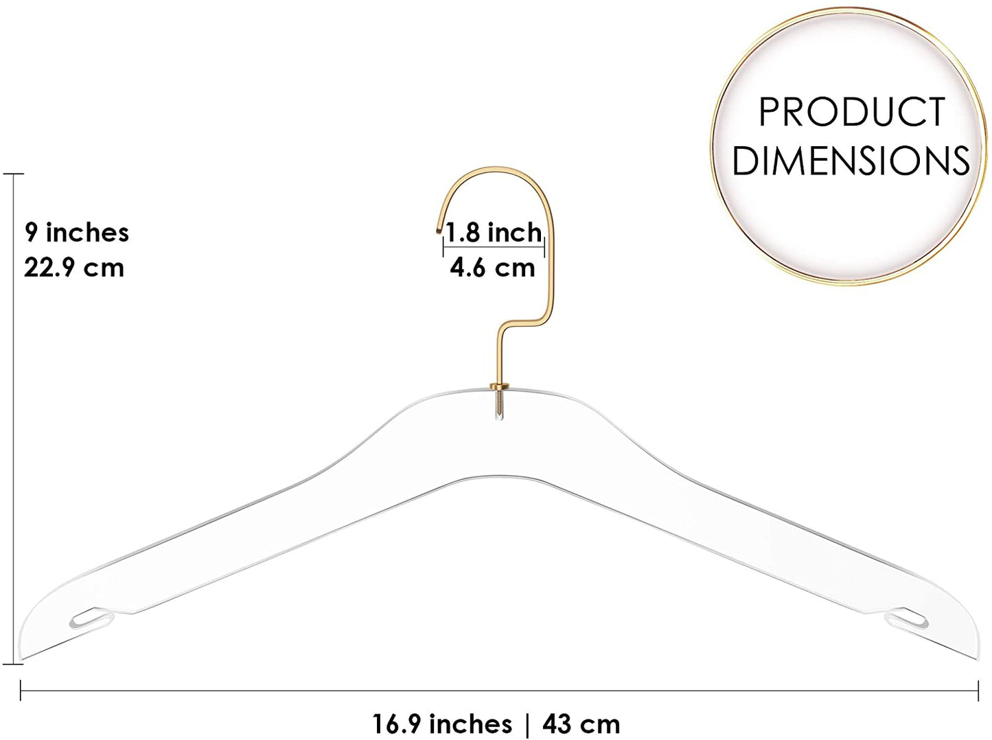 17 Adult Acrylic Coat Hanger